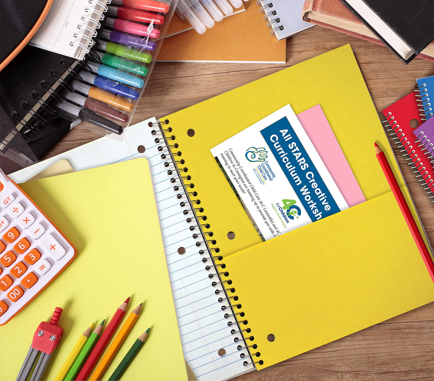 Better Office Products Spiral Notebooks 3-Subject, 6 Pack, College Rule, 120 Sheet Notebook with Sturdy Pocket Dividers, 10.5 x 8 inches, 6 Assorted Primary Colors, 6 Pack