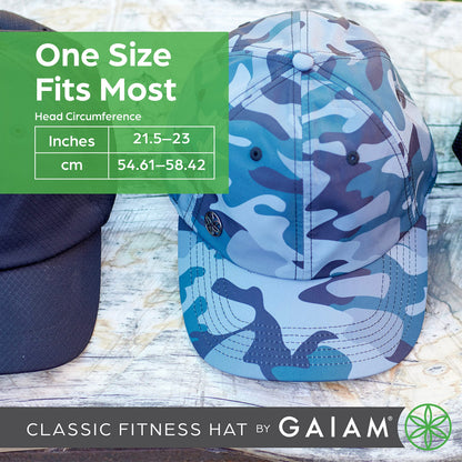 Gaiam Classic Fitness Hat, Ponytail Cap, Women (Black)