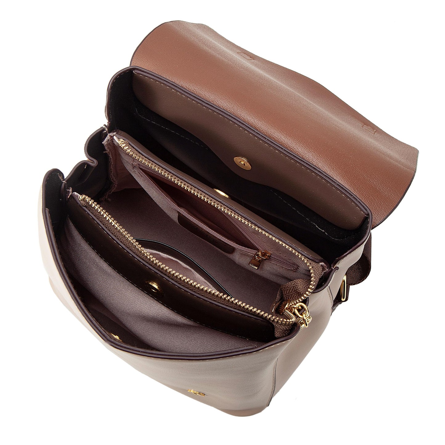 Chillpaper Small Leather Backpack Purse - Women's Retro Cute Kawaii Mini Backpack with Bowknot Charm (Vintage Brown Leather)