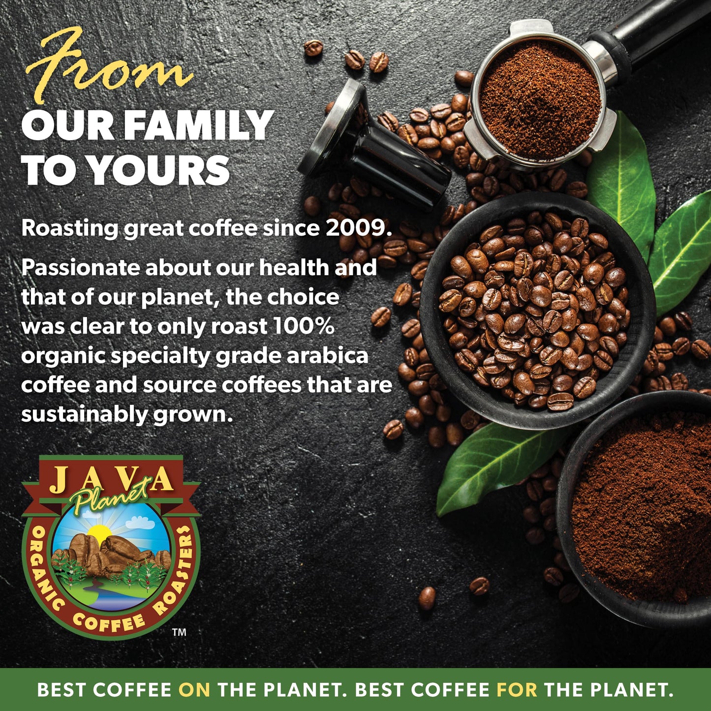 Low Acid Organic Coffee – Whole Bean, Mold-Free & Stomach Friendly by Java Planet, Colombian Single Origin Coffee, Medium Dark Roast, Smooth Full Flavored, 1LB Bag