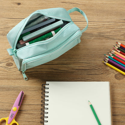 Mr. Pen Large Capacity Pencil Pouches and Bags - Mint Green School and College Pencil Case