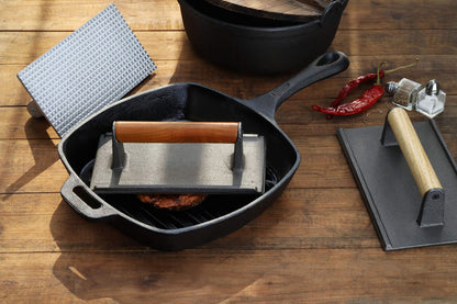 New Star Foodservice 42542 Extra Heavy Large Commercial Grade Iron Steak Weight/Bacon Press, 9.25-Inch by 5.25-Inch