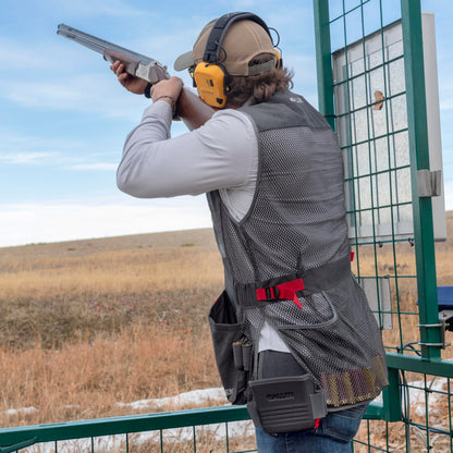 Allen Company Men's Competitor Shooting Vest – Mesh Vest with Moveable Shoulder Pad, Deep Pockets & Side Straps - Medium/Large