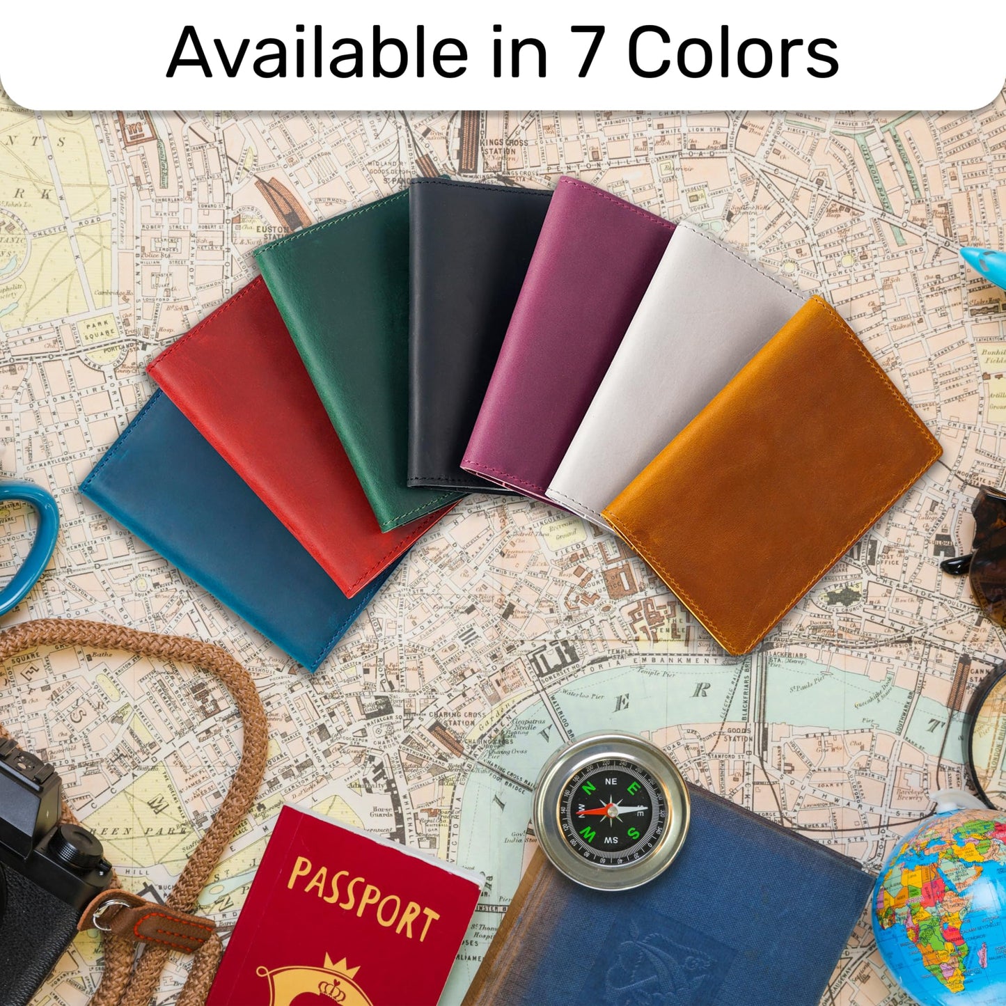 HIFA Leather Passport Holder, Handmade Passport Cover with Card and Ticket Slot - Genuine Leather, Elegant Design, Easy Access - Passport Case, Passport Wallet, Passport Holder
