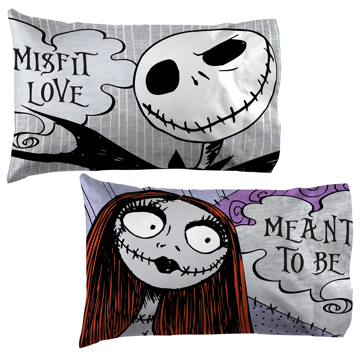 Disney Nightmare Before Christmas Meant to Be 2-Pack Reversible Pillowcase