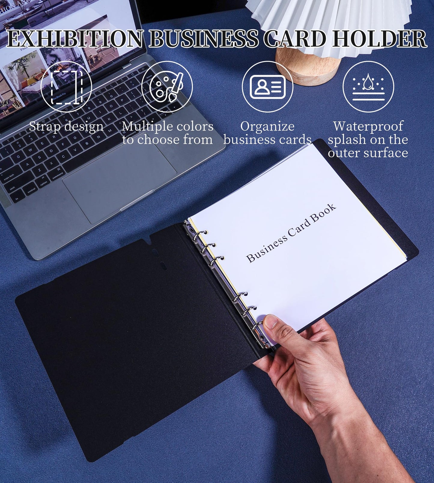XMLINPER Business Card Holder Organizer, Can be Noted as a Business Card Book Binder Management Book with 168 Card Slots (Orange)