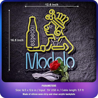Model Neon Sign for Wall Decor Beer Neon Light Up Especial Signs for Man Cave Bar Pub Store Party Aztec Beer LED Lights