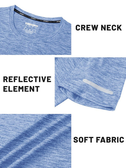 TACVASEN Workout Shirts for Men Short Sleeve Running Gym Athletic Dry Fit Shirts for Men Quick Dry Moisture Wicking Shirts for Men