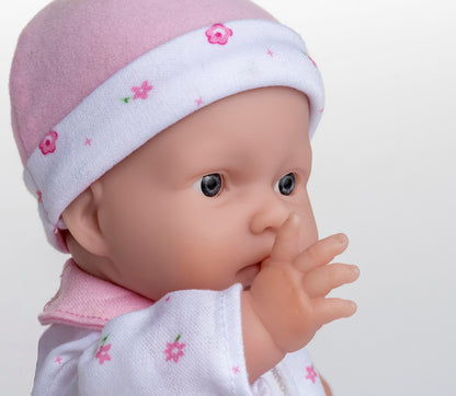 JC Toys La Baby Caucasian Baby Doll Set – 11 Inch Soft Baby Doll | Washable |Removable Pink Outfit w/ Hat & Blanket | For Children 12 Months +