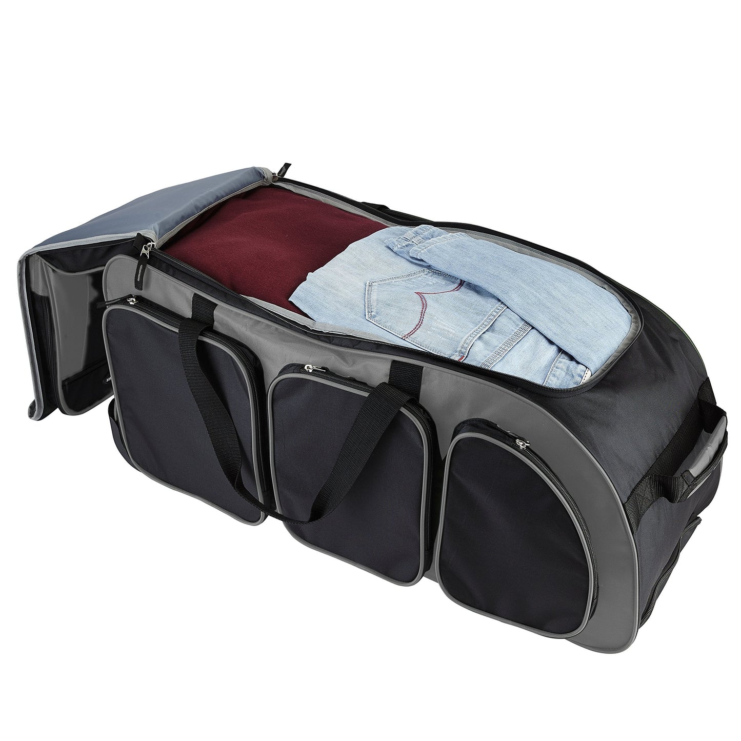 Travelers Club 30" Xpedition Rolling Duffel Bag, Charcoal Grey