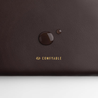 Comfyable Slim Protective Laptop Sleeve, PU Leather Bag Compatible with 15" MacBook Air (Snug Fit) M5 & 14" MacBook Pro M5 Pro/Max 2026 (Loose Fit), Chocolate