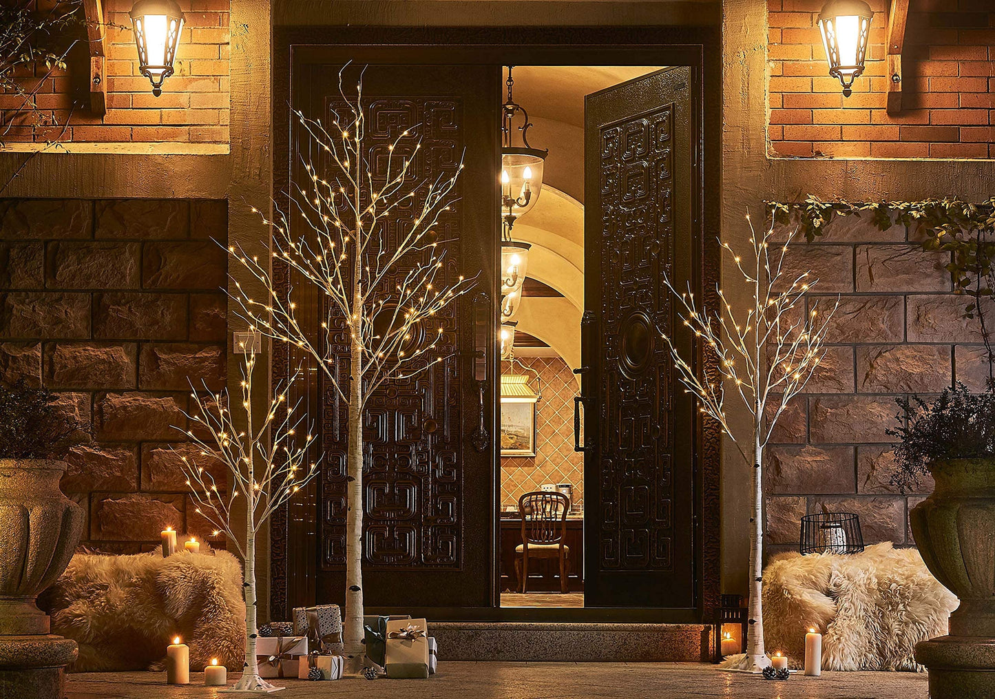 Hairui Lighted White Birch Tree 6FT, Twig Tree with Lights Plug in for Christmas Wedding Party Easter Decorations Indoor Outdoor Use