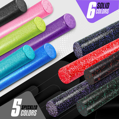 Yes4All High-Density EPP Round Back Roller Foam, Exercise Foam Roller for Yoga, Pilates & Stretching - 12, 18, 24, 36 inch