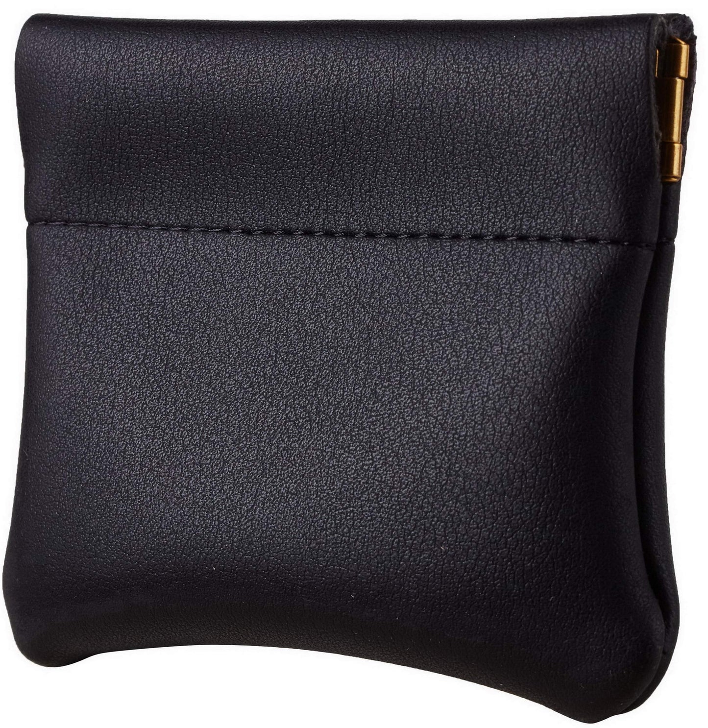 Travelambo Leather Squeeze Coin Purse Pouch Change Holder For Men & Women 2 pcs set (Black)