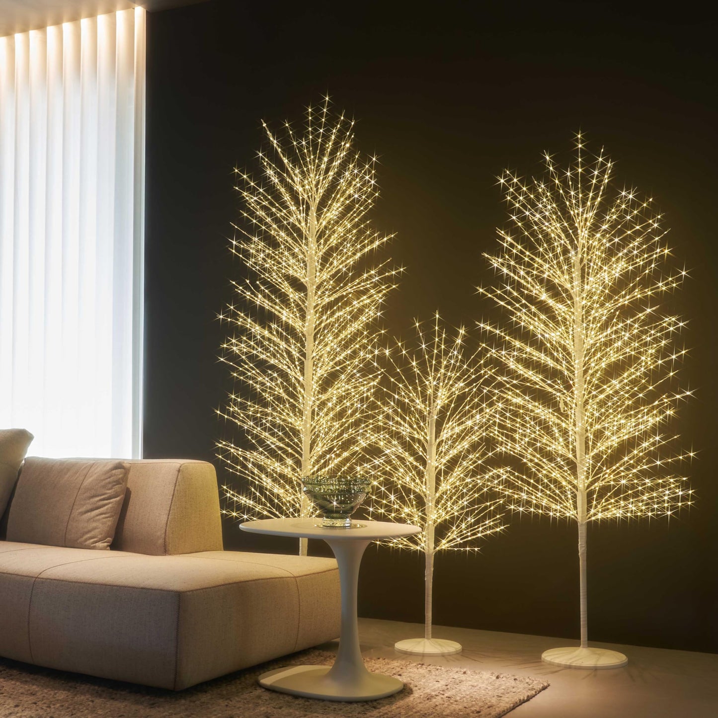Hairui Lighted White Tree with Timer and Dimmer 1280L Warm White Fairy Lights 6FT, Twig Tree with Lights for Indoor Outdoor Home Christmas Winter Holidays Party Decoration
