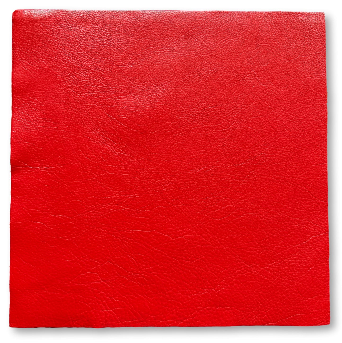 Natural Grain Cow Leathers: 12'' x 12'' Pre-Cut Leather Pieces (Red, 1 Piece)