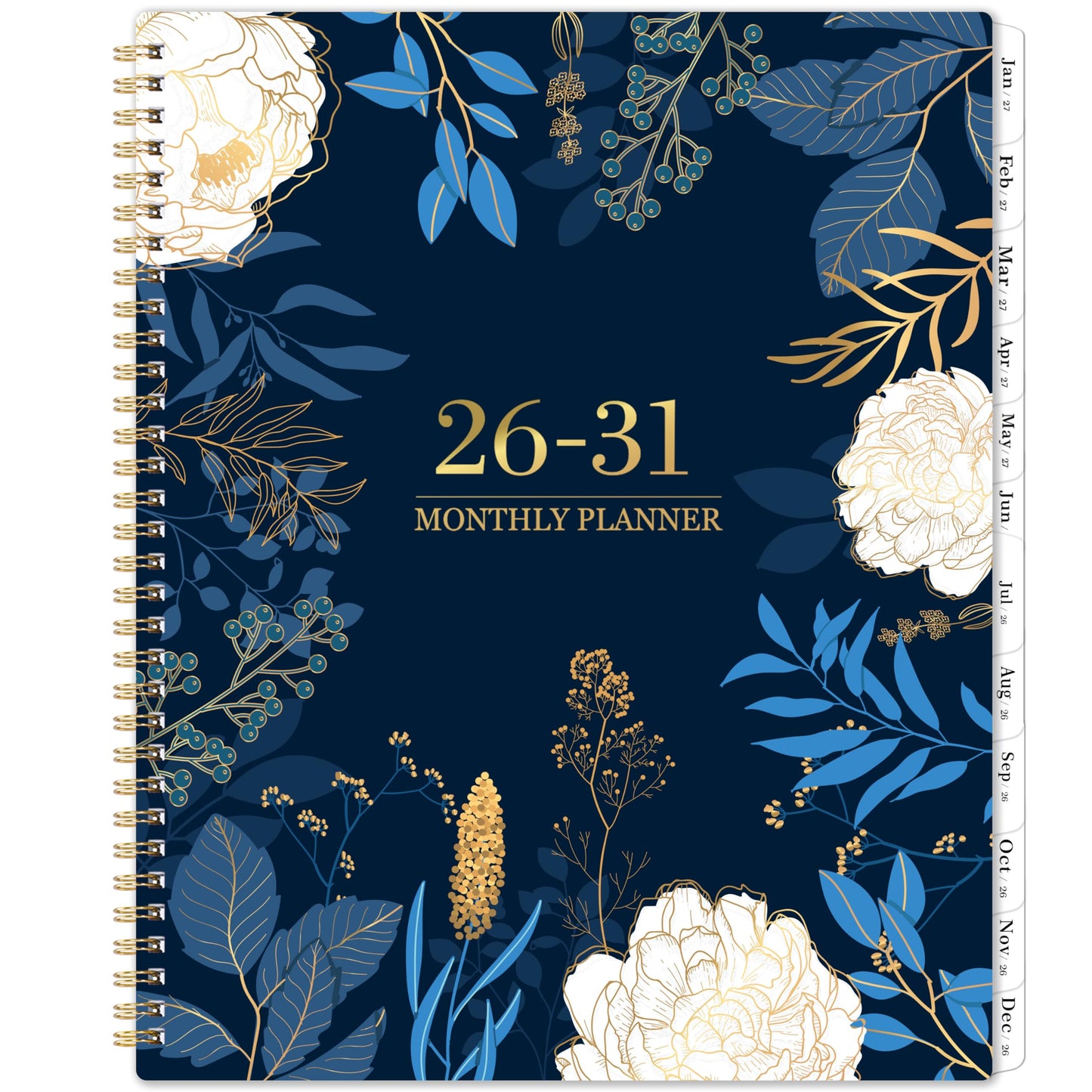 2026-2031 Monthly Planner - 5 Year Planner/Calendar 2026-2031, 11" x 9", 2026 Calendar Planner, Jul 2026 - Jun 2031, Tabs, Back Pocket, Holidays, Twin-Wire Binding, Note Pages