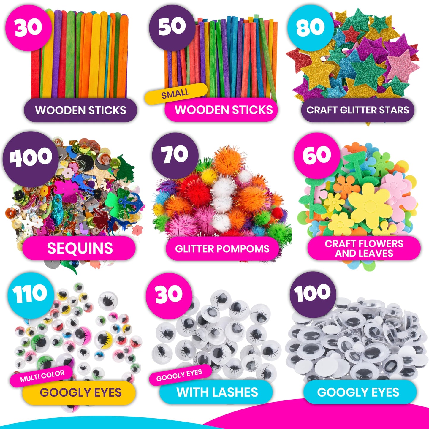 Blue Squid 2000+pcs Craft Kits for Kids, Ages 4-9 Girl Boys Gifts Arts and Crafts for Kids Craft Kits Toys for 4-9 Year Old Girls Boys Birthday Presents Gifts Crafts for 4-10 Year Olds