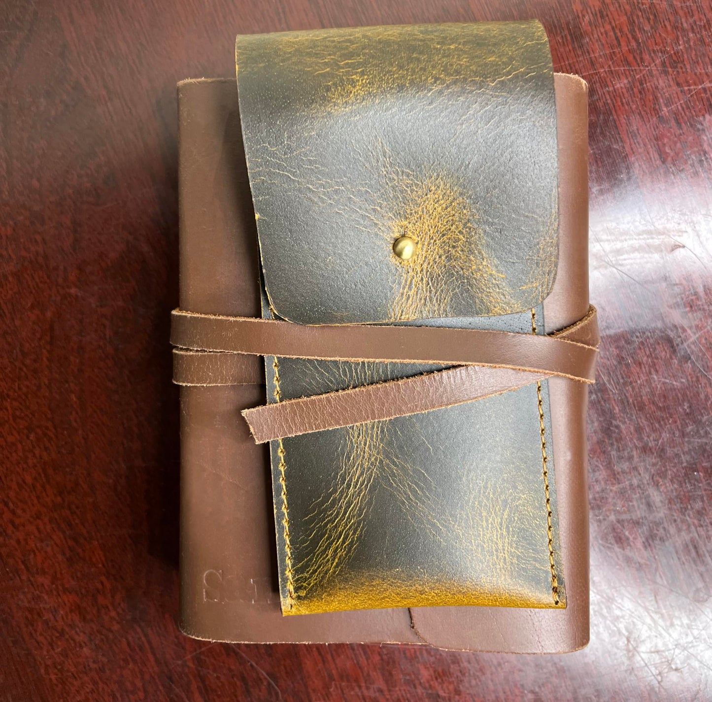 RUSTIC TOWN Leather Pen Case - Handmade Valentines Gift Full-Grain Leather Pen Pencil Holder - Minimalist Pen Protective Sleeve Cover - Elegant & Practical Pencil Pouch for Work & Office