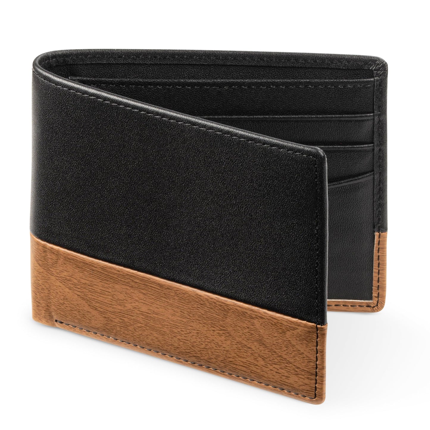 Claasico Mens Leather Bifold Wallet – RFID Blocking, Organized Card Storage with 9 Total Card Slots & ID Window, Everyday Wallet for Men (3.5 x 4.5), Premium Top Grain Leather, Gift Box Included…