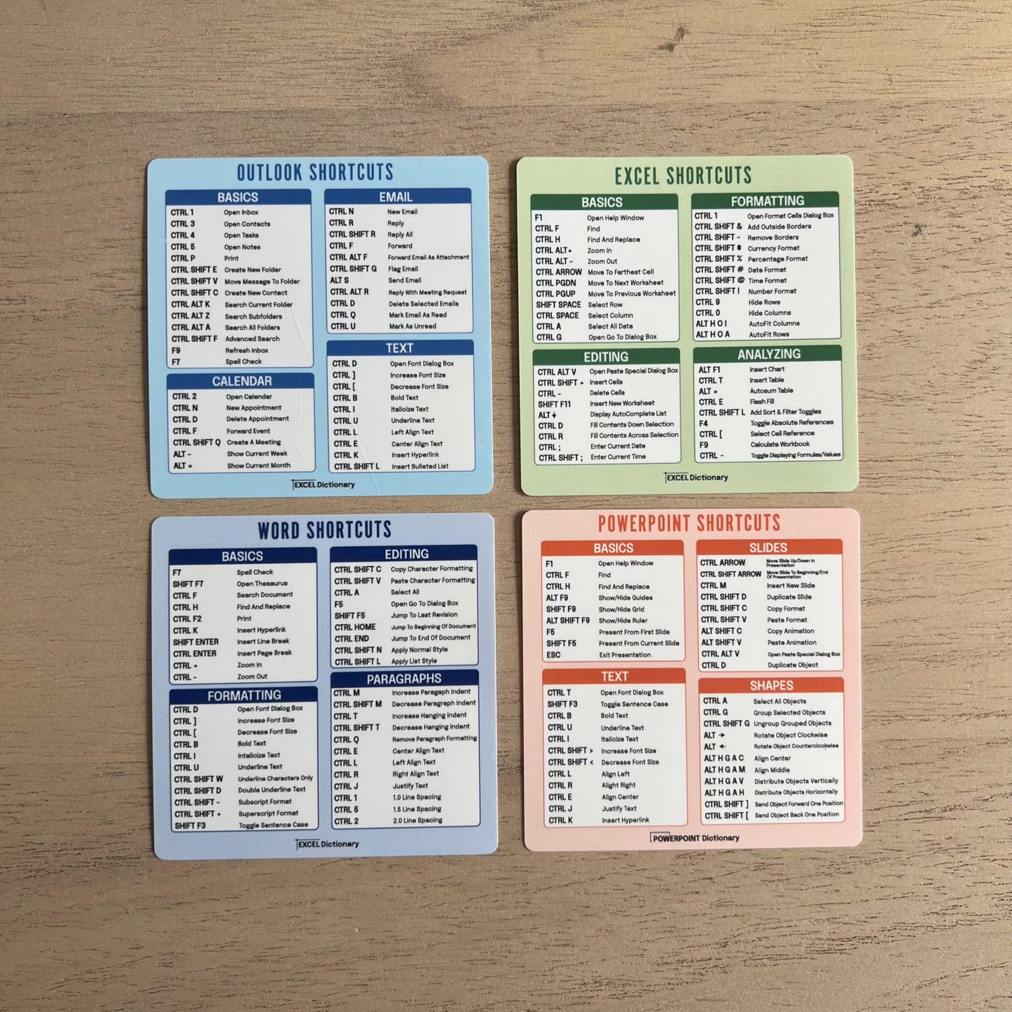 Excel Dictionary Office Suite Hotkey Reference Guide for Windows PC Laptop Computer Sticker Bundle 3" x 3"