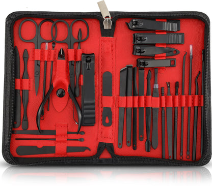 Utopia Care Nail Clippers Professional Nail Kit or Manicure Kit for Women and Men, Stocking Stuffers or Groomsmen Gifts 16Pcs Pedicure Set for Fingernail, Toenail Clippers with Travel Case