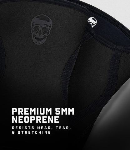 Gymreapers 5MM Knee Sleeves for Weightlifting, Squats, Powerlifting, and Functional Training – Compression Knee Support for Men & Women – Joint Protection & Recovery – Pair (Black/Black, Medium)
