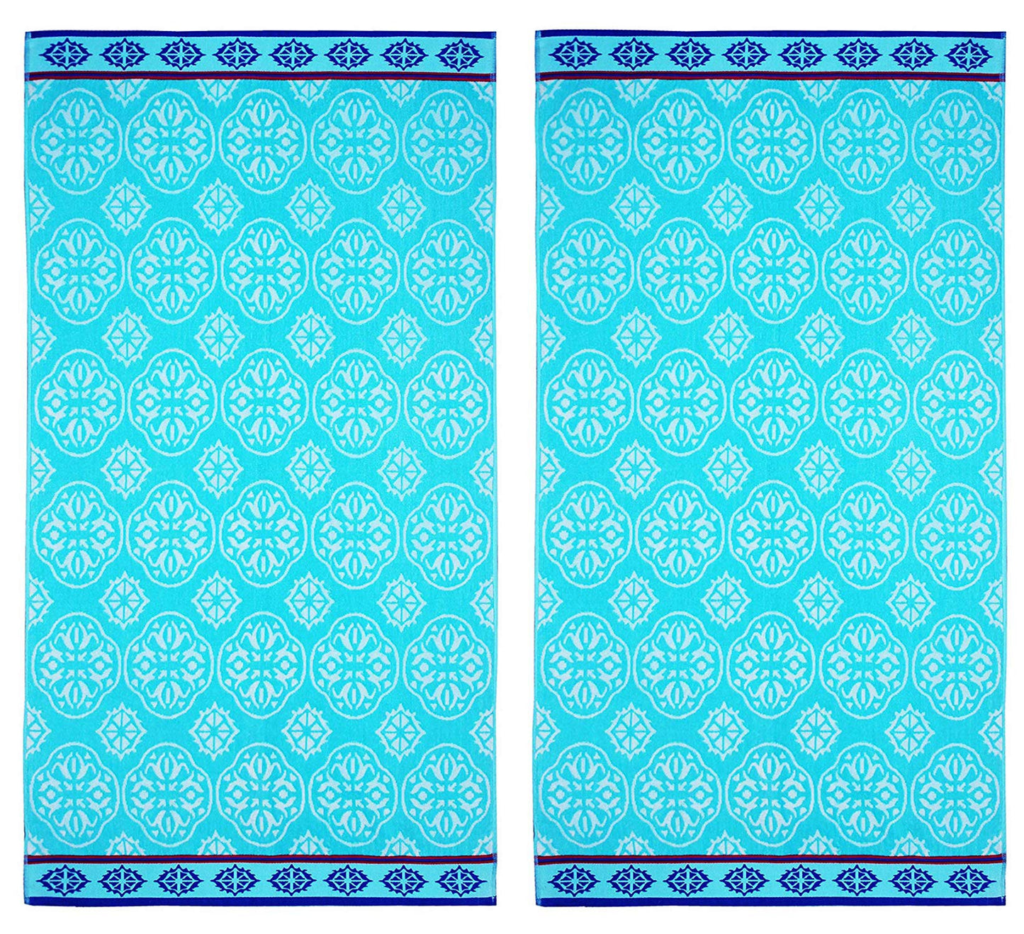 COTTON CRAFT Oversized XL Beach Towels - 39 x 68 inches - 2 Pack