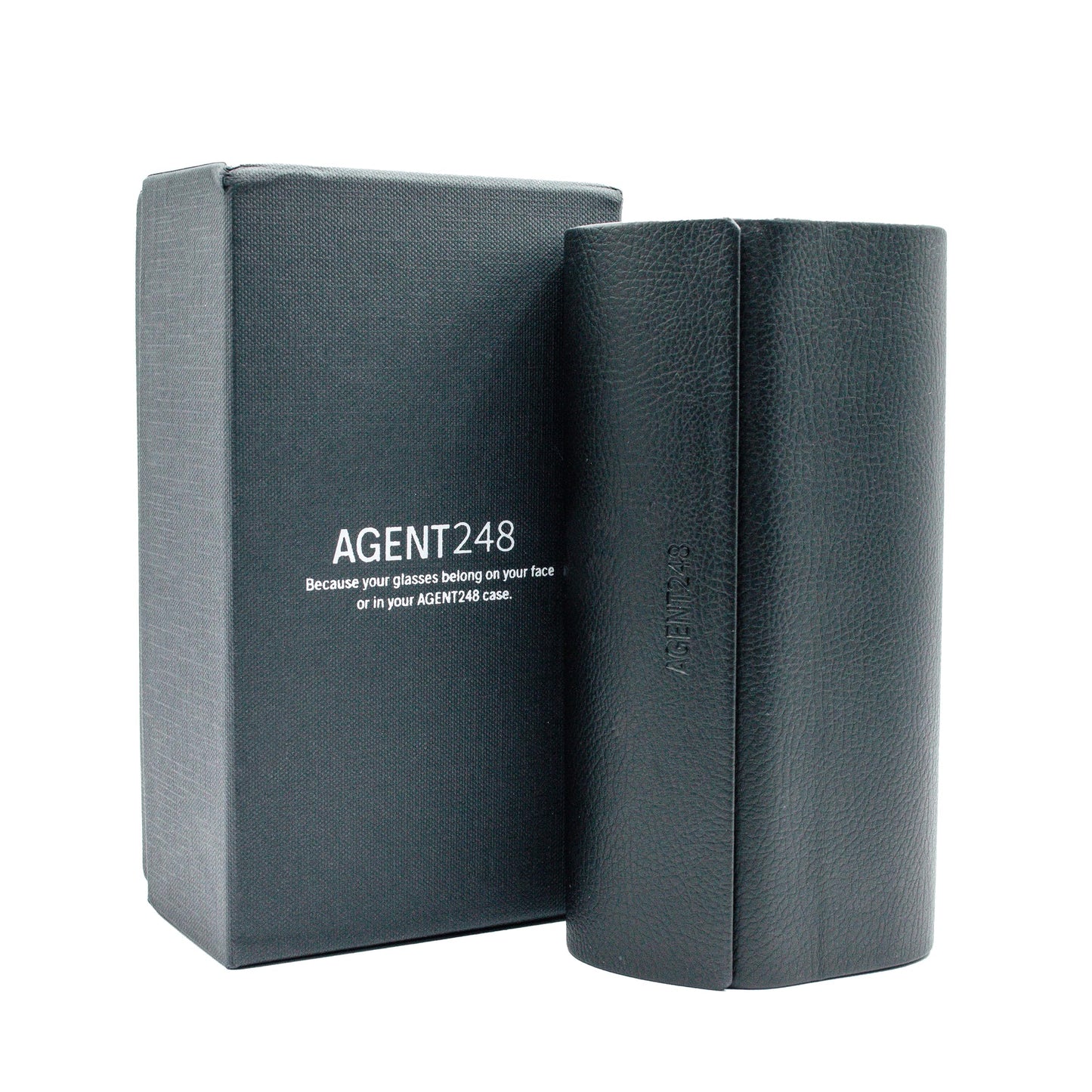 AGENT248 Eyeglass and Sunglass 2-Compartment Travel Case - Black