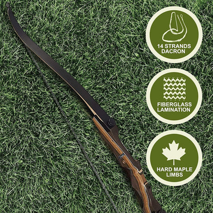 Samick Sage Archery Takedown Recurve Bow 62 inch - Bows for Teens to Adults - Beginners to Advanced, for Hunting & Target Practice, 55LB Draw Weight Left Handed