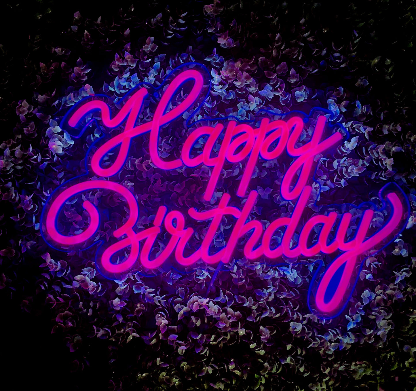 LiQi ™ ' HAPPY BIRTHDAY Neon Sign For Party Décor Bedroom Bar Wedding Home Kitchen Birthday Art Decoration Christmas Light Up Sign,led Neon Signs Wall Light Backdrop USB Powered, 16.5 * 12",Pink