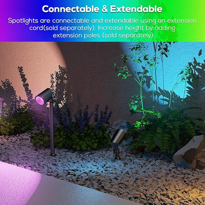 ZYAN 8 Pack 36W Smart Landscape Lights, Color Changing Landscape Spotlights, Compatible with Alexa