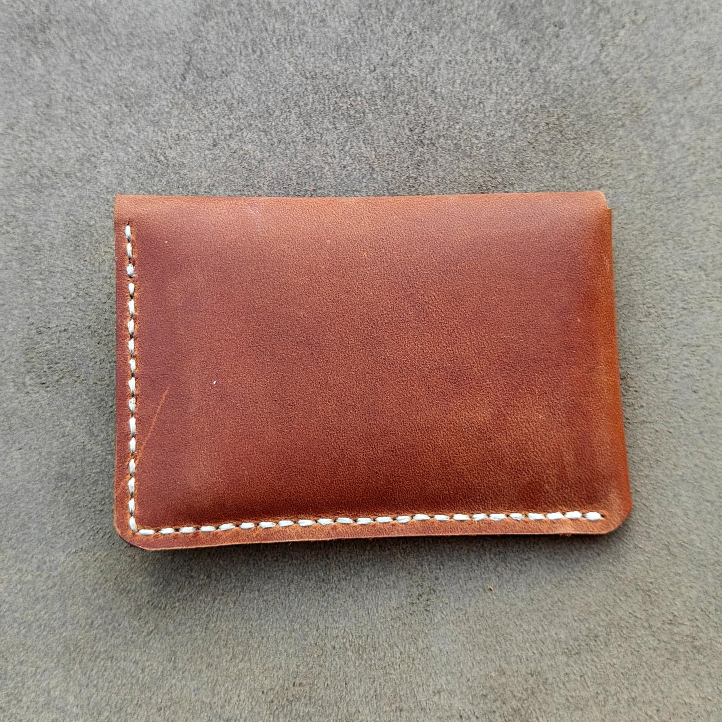 Handmade Leather Business Card Holder, Credit Card Wallet for Men and Women (Brown)