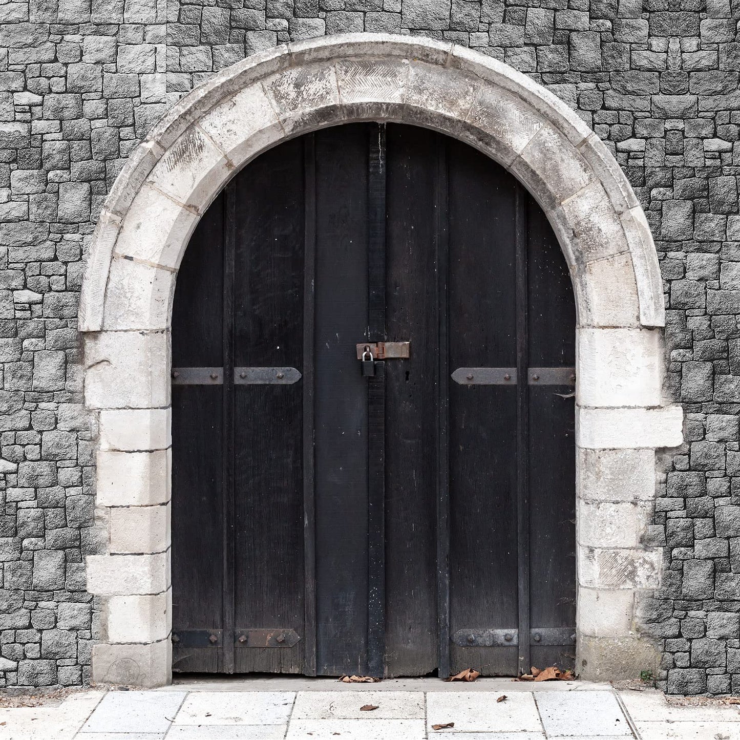 Chuangdi Brick Stone Wall Stone Wall Scene Setter Brick Sheet Wallpaper Curtains Door Removable Tablecloth Photo for Halloween Mardi Gras Party Home Decoration(2 Sheet,4.5 x 33 Ft)