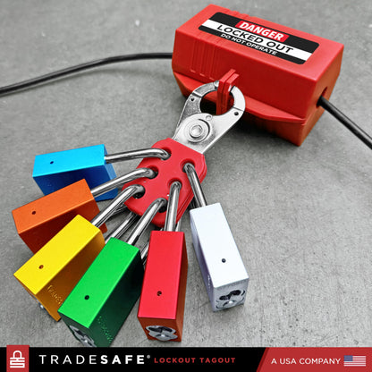 TRADESAFE Lockout Tagout Locks Set - 10 Silver Aluminum Loto Locks, Keyed Different Lock Out Tag Out Padlocks, 2 Keys Per Lockout Padlock, OSHA Compliant