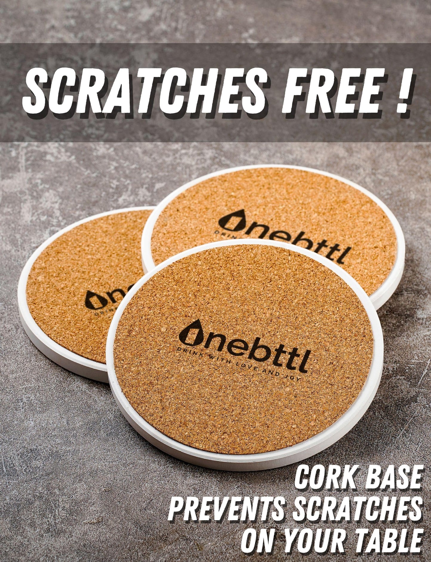Onebttl Monogram Initial Gifts for Men - The Man The Myth The Legend Ceramic Coaster Set of 6 - with Holder and Absorbent Cork Base - C