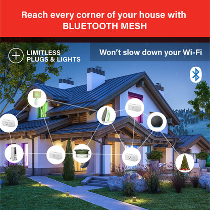 Sengled Smart Plug, S1 Auto Pairing with Alexa Devices, Energy Monitoring, Smart Outlet Remote Control, 15A Smart Socket, 1800W, Timer & Schedule, Bluetooth Mesh Smart Home, No Hub Required, 2-Pack