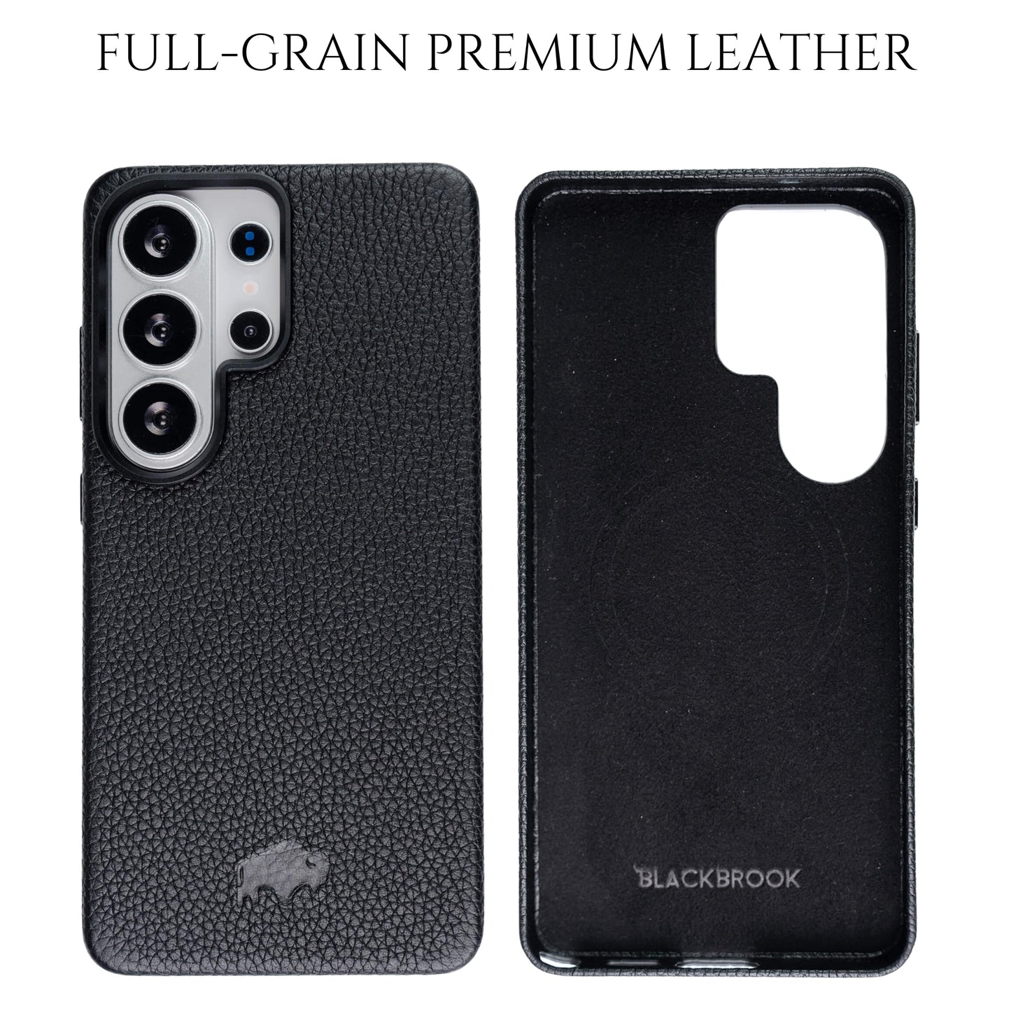 BLACKBROOK for Samsung S26 Ultra Wallet Case, Full Grain Leather, Carter Detachable 2-in-1 Set, Ready for MagSafe Wireless Charging, RFID 4 Card Slots, Magnetic Flip Case