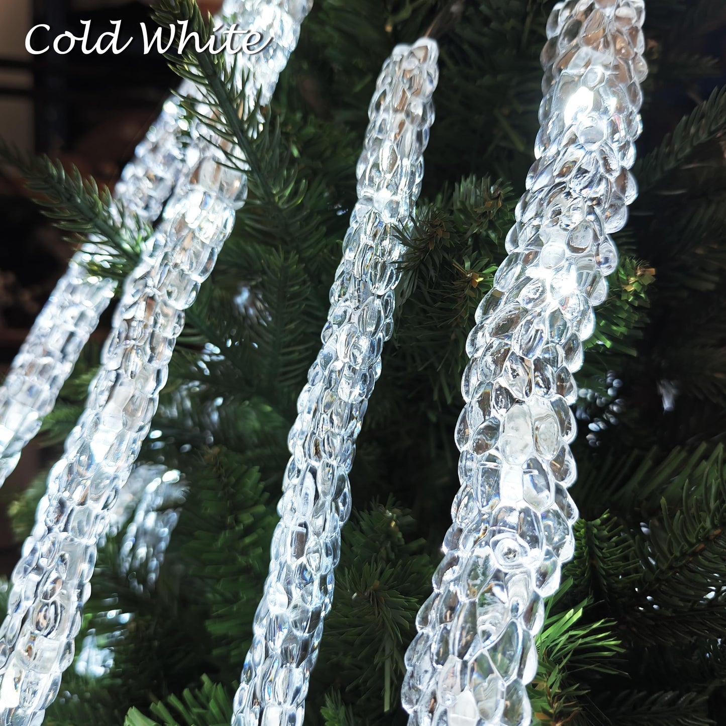 AWQ 21.7 FT Icicle Lights, 60 LED Twinkle Icicle String Lights with 12Tubes, Multicolour Christmas Light with 11 Modes, Timer & Memory Function for Indoor Outdoor Wedding Party Christmas Decor (12)