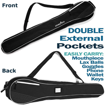 Athletico Lacrosse Stick Bag - Lax Equipment Bags (Black)