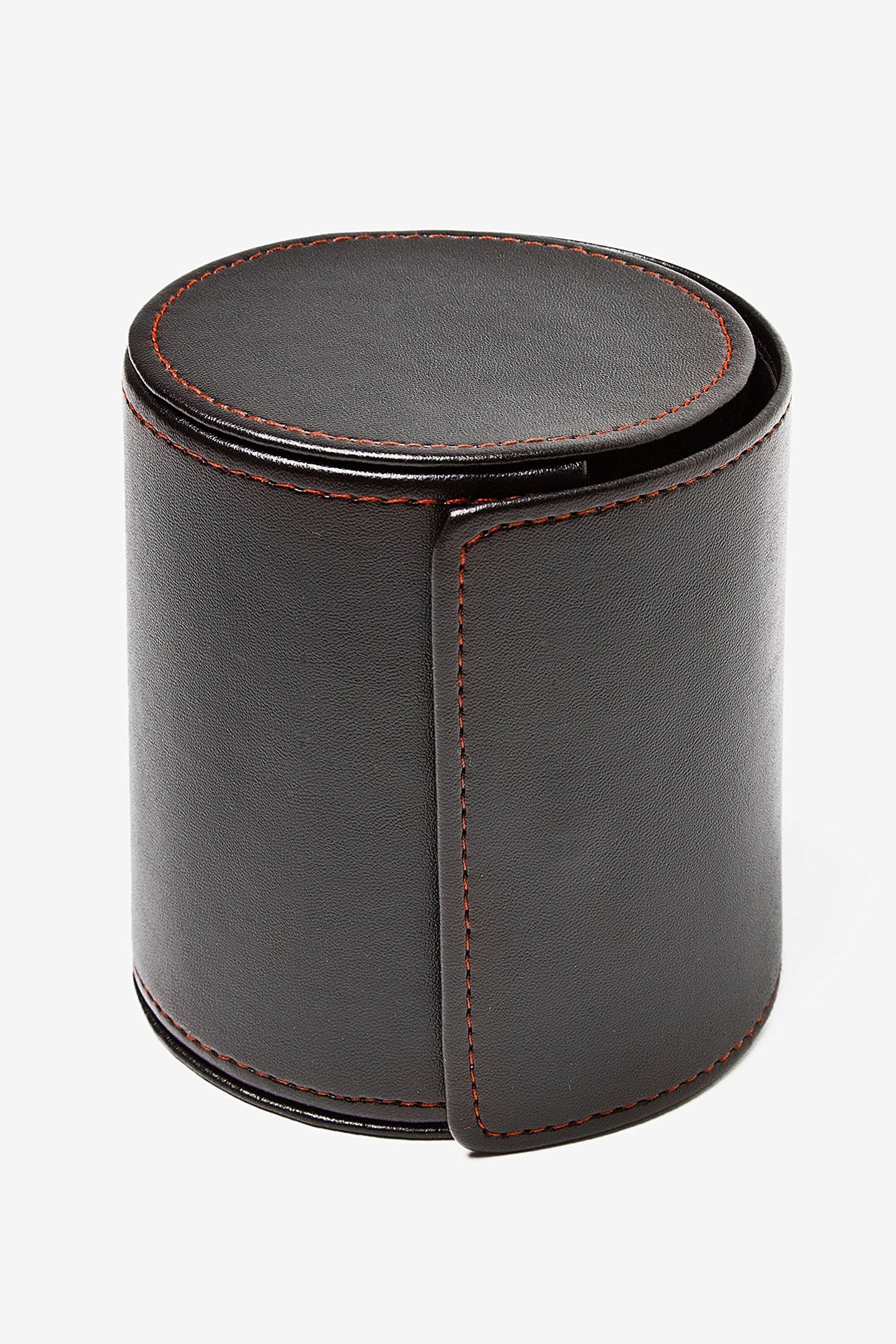 Black Tie Travel Case Roll - Perfect Business Gift - Vegan Faux Leather Necktie Anti-Wrinkle Storage Case