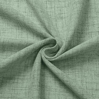 Tollpiz Short Linen Curtains Living Room Rod Pocket Semi Sheer Curtain Burlap Light Filtering Thick Linen Drapes for Bedroom, 54 x 54 inches Long, Sage Green, Set of 2 Panels