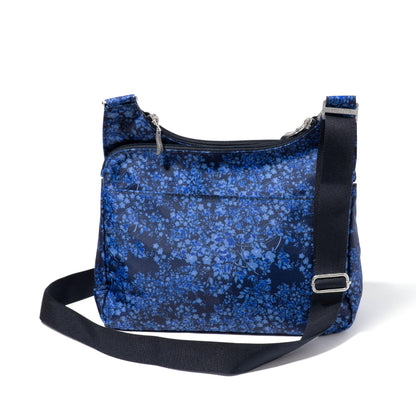 Baggallini Cross Over Crossbody Women 11x8.5 Medium Travel Bag Lightweight Water-Resistant Nylon Organized Handbag Purse