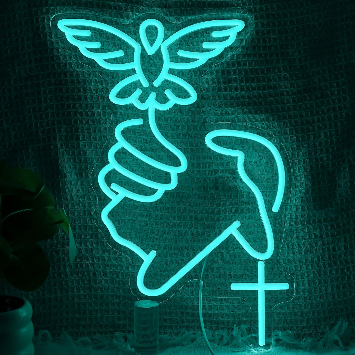 Peace Dove Neon Sign LED Christian Jesus Light Up Sign Cross Neon Light for Wall Decor Prayer Room Art Religious Home Easter Decorations