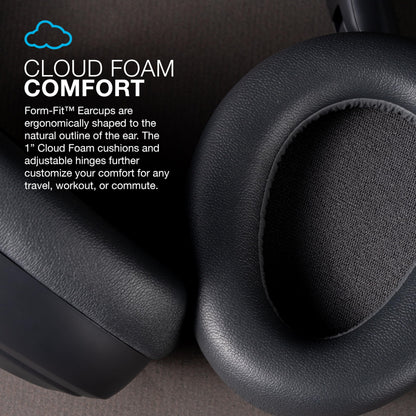 JLab JBuds Lux ANC Wireless Headphones, Graphite, Hybrid Active Noise Cancelling, Customizable Sound, Spatial Audio Compatible, Premium Over-Ear Bluetooth Headset