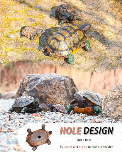Tortoise Turtle Statue,Resin Garden Sculpture Indoor/Outdoor Yard Lawn Ornament,Home Decor (Large)