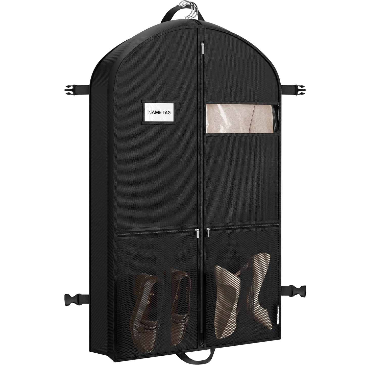 Simple Houseware 43'' Travel Garment Bag with Pockets for Suits, Dresses, Coats, Heavy Duty 300D Polyester
