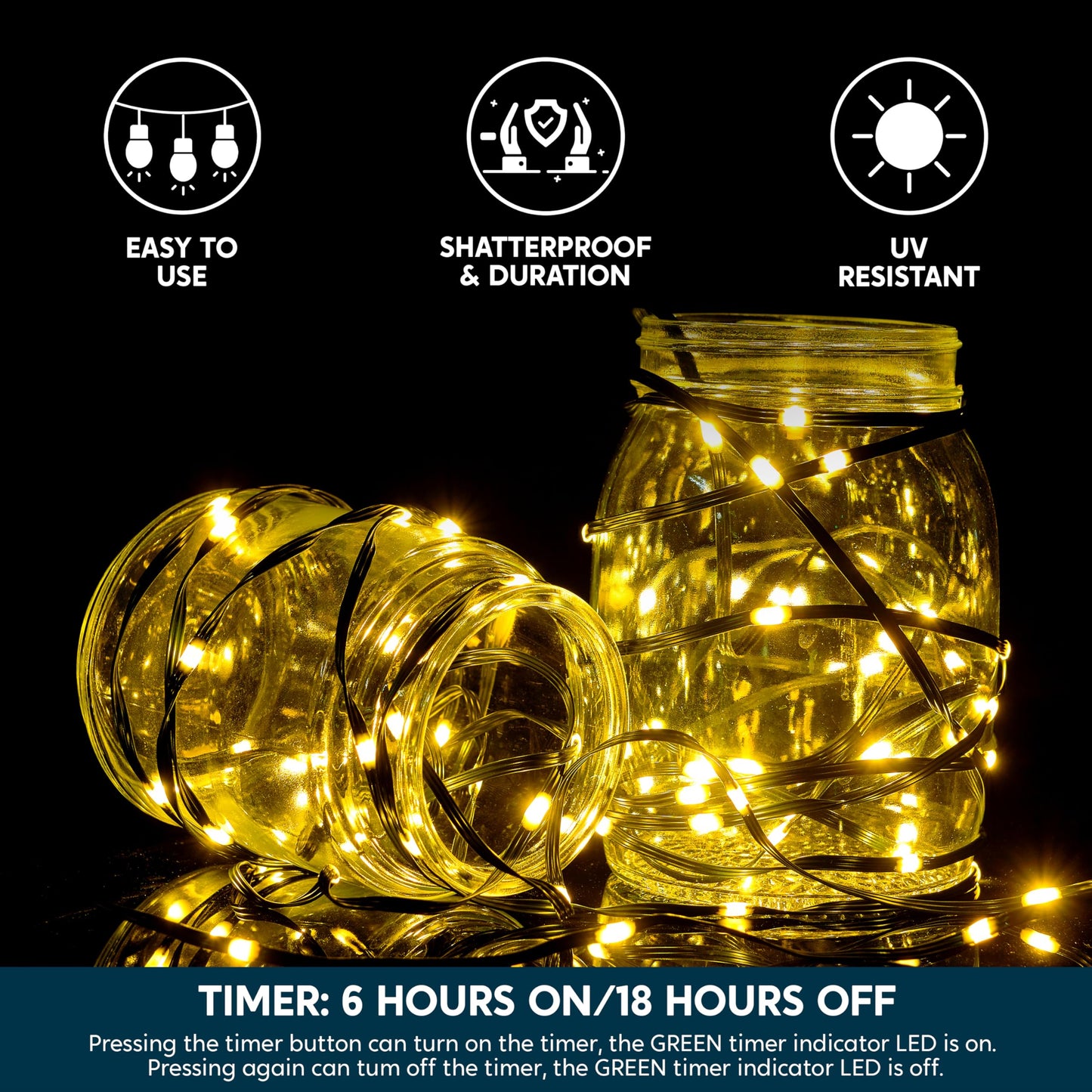 Joiedomi 1200 LED Christmas Lights Outdoor,394 FT Warm White Christmas Tree Lights with 8 Modes Timer, PVC Green Wire String Lights with Reel for Indoor Outdoor Holiday Xmas Eve Night Decorations