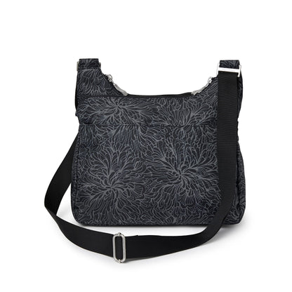 Baggallini Cross Over Crossbody Women 11x8.5 Medium Travel Bag Lightweight Water-Resistant Nylon Organized Handbag Purse