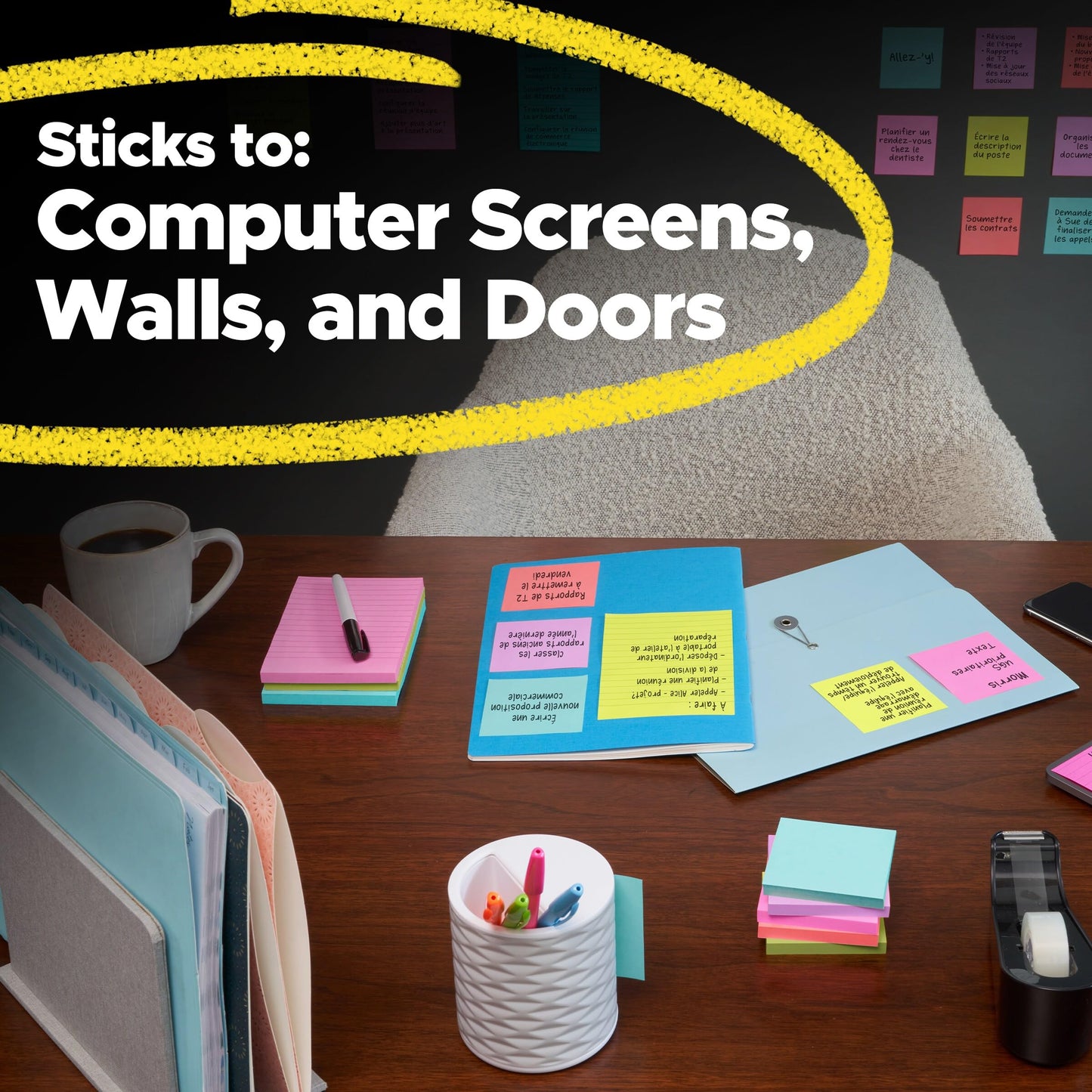 Post-it Super Sticky Notes, 1 Cube Note Sticky Notes Pad, 3 x 3 in., School Supplies and Oﬃce Supplies, 2X the Sticking Power, Neutrality Collection